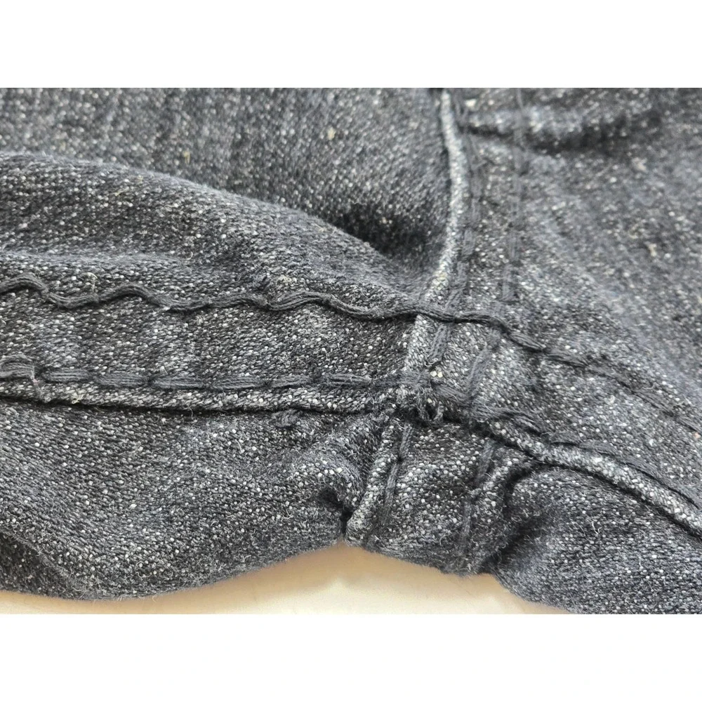VTG True Religion Y2K Flap Pocket Made In USA Black Denim Size 34 -34x33 VG
